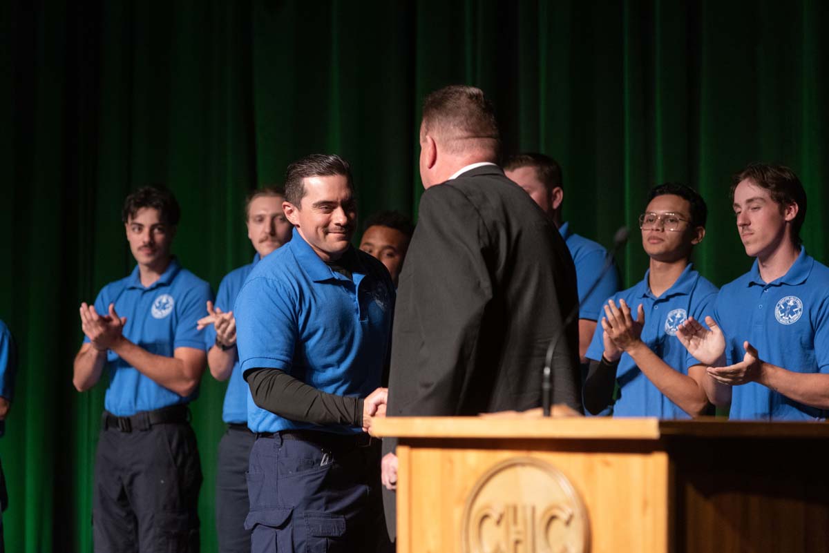 Crafton Hills College celebrate newest EMTS at graduation ceremony.