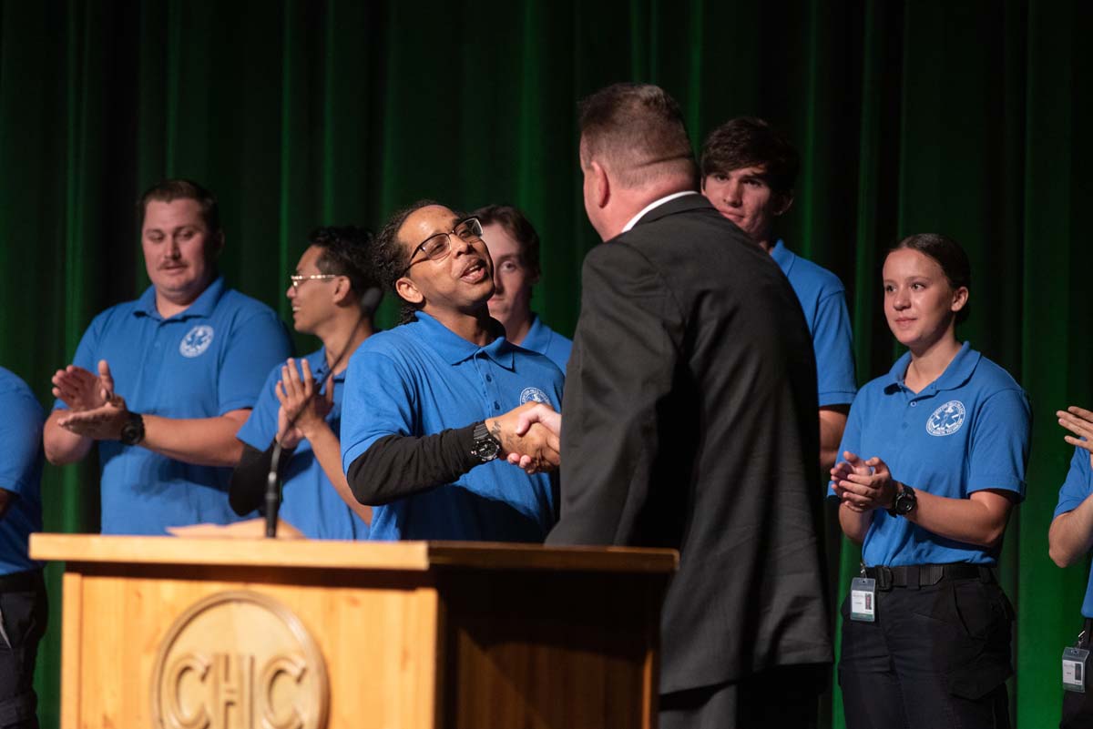 Crafton Hills College celebrate newest EMTS at graduation ceremony.