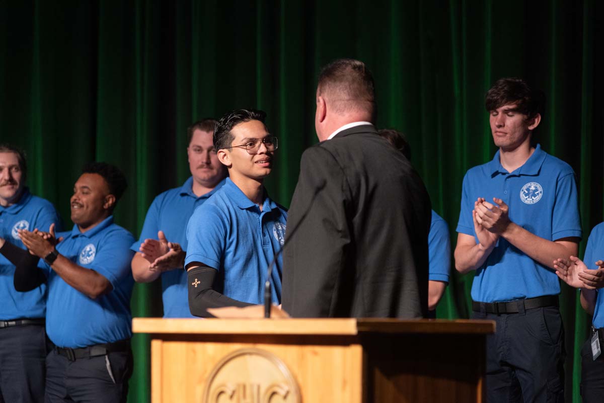 Crafton Hills College celebrate newest EMTS at graduation ceremony.