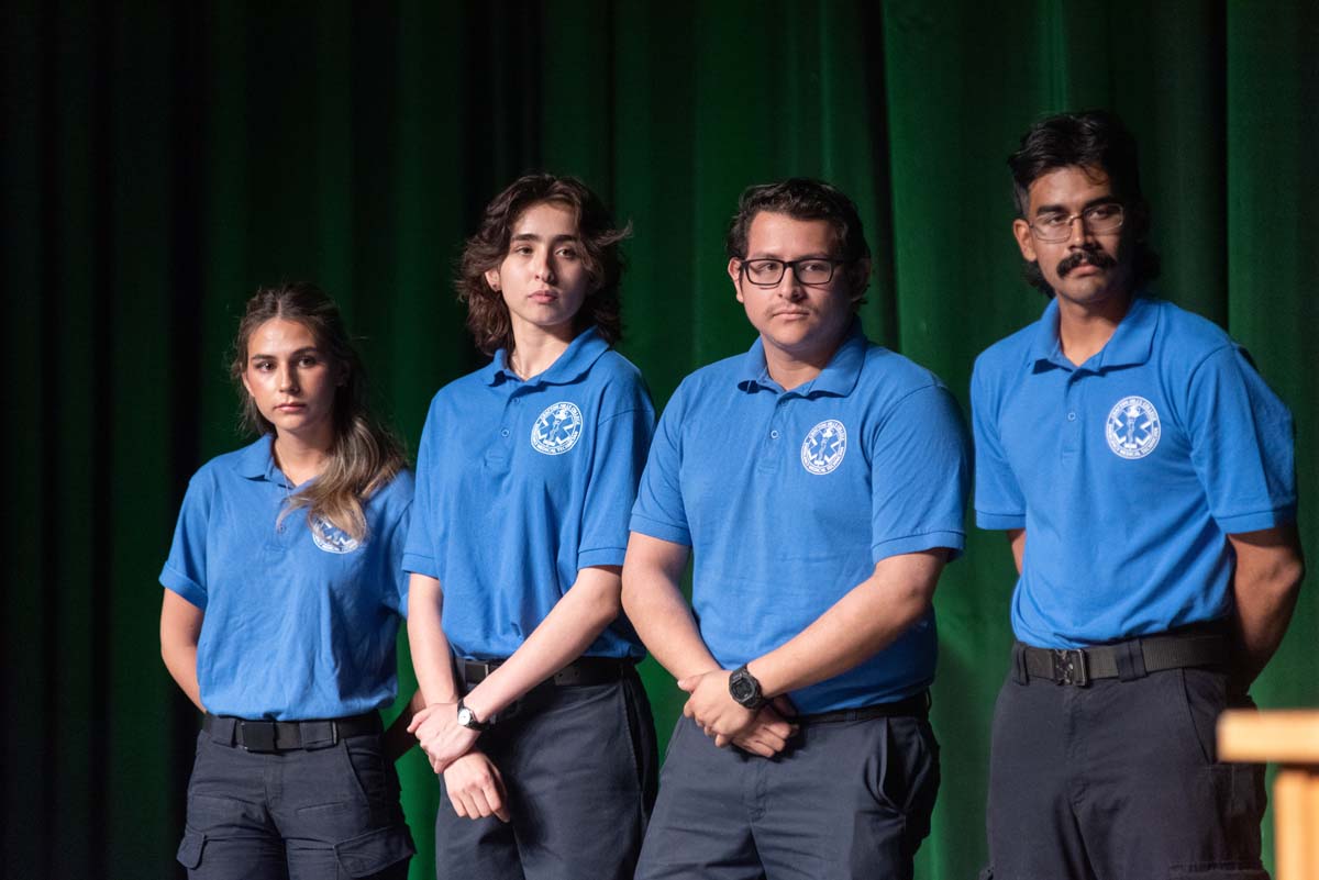 Crafton Hills College celebrate newest EMTS at graduation ceremony.