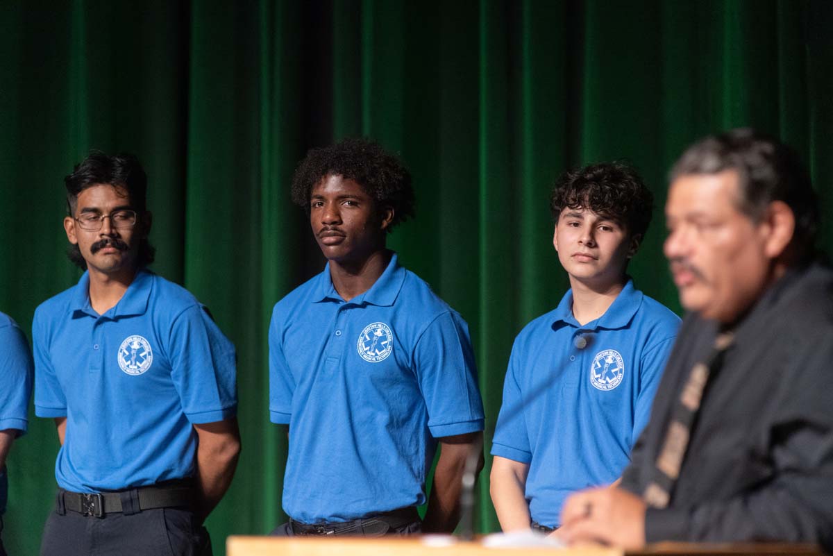 Crafton Hills College celebrate newest EMTS at graduation ceremony.