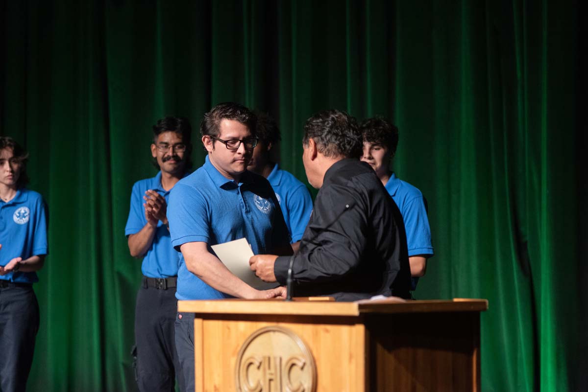 Crafton Hills College celebrate newest EMTS at graduation ceremony.