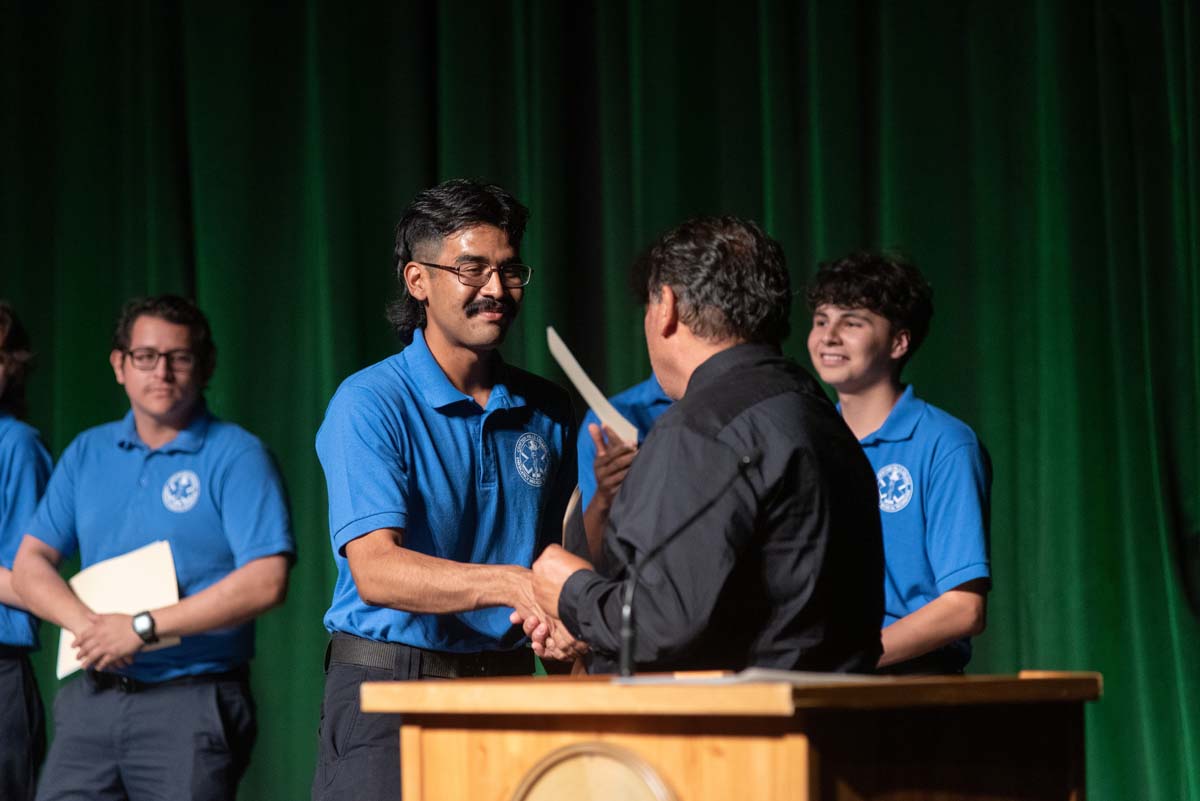 Crafton Hills College celebrate newest EMTS at graduation ceremony.