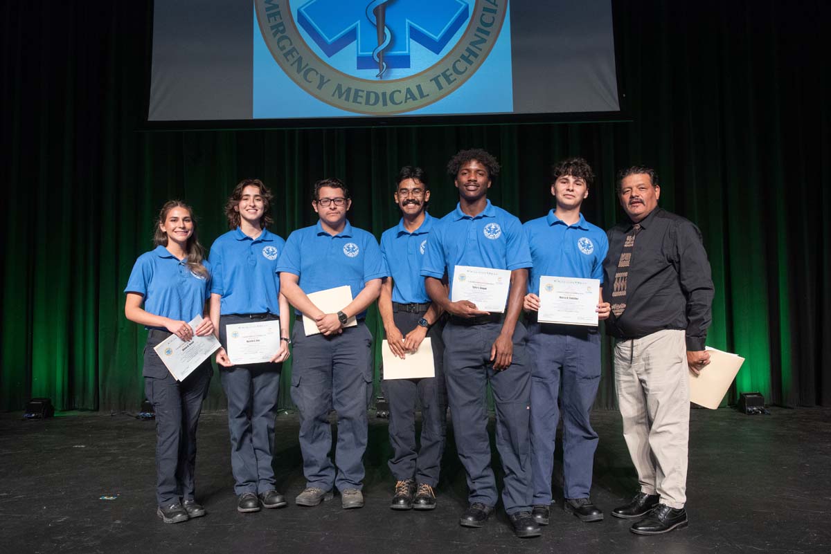 Crafton Hills College celebrate newest EMTS at graduation ceremony.