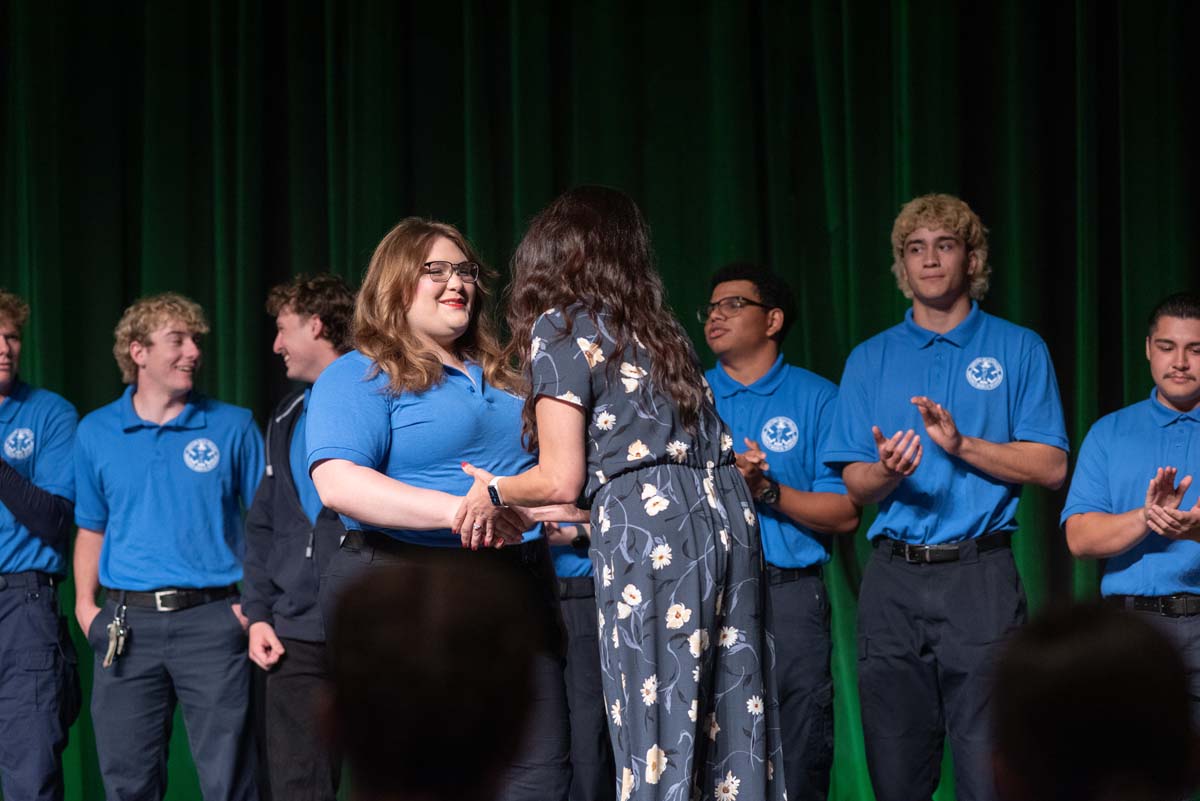 Crafton Hills College celebrate newest EMTS at graduation ceremony.