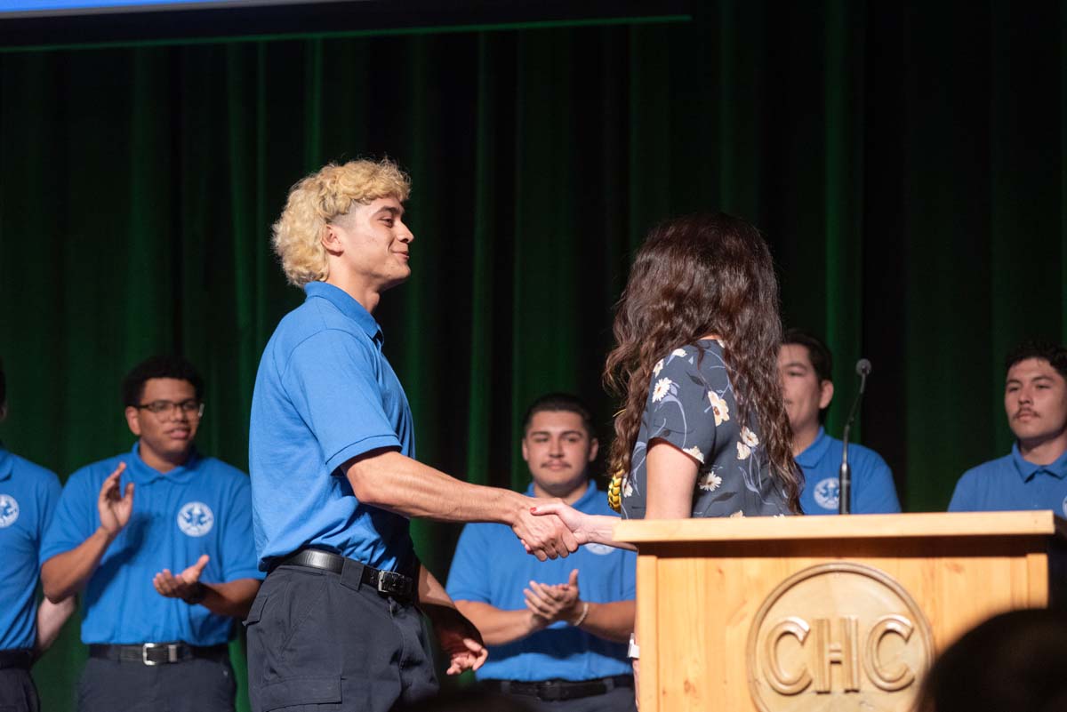 Crafton Hills College celebrate newest EMTS at graduation ceremony.