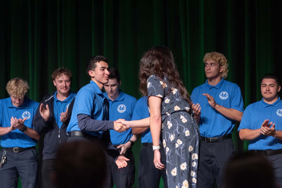 Crafton Hills College celebrate newest EMTS at graduation ceremony.