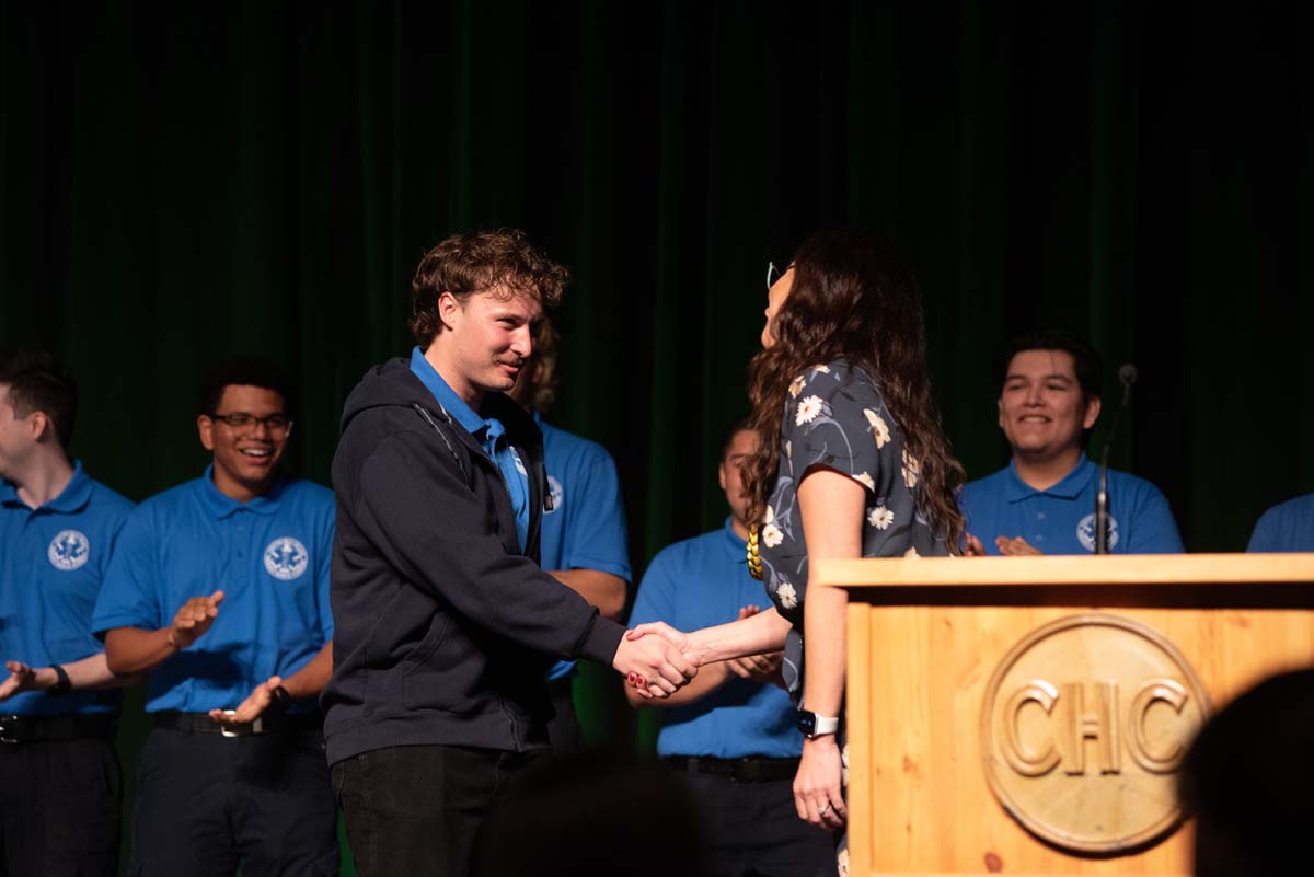 Crafton Hills College celebrate newest EMTS at graduation ceremony.