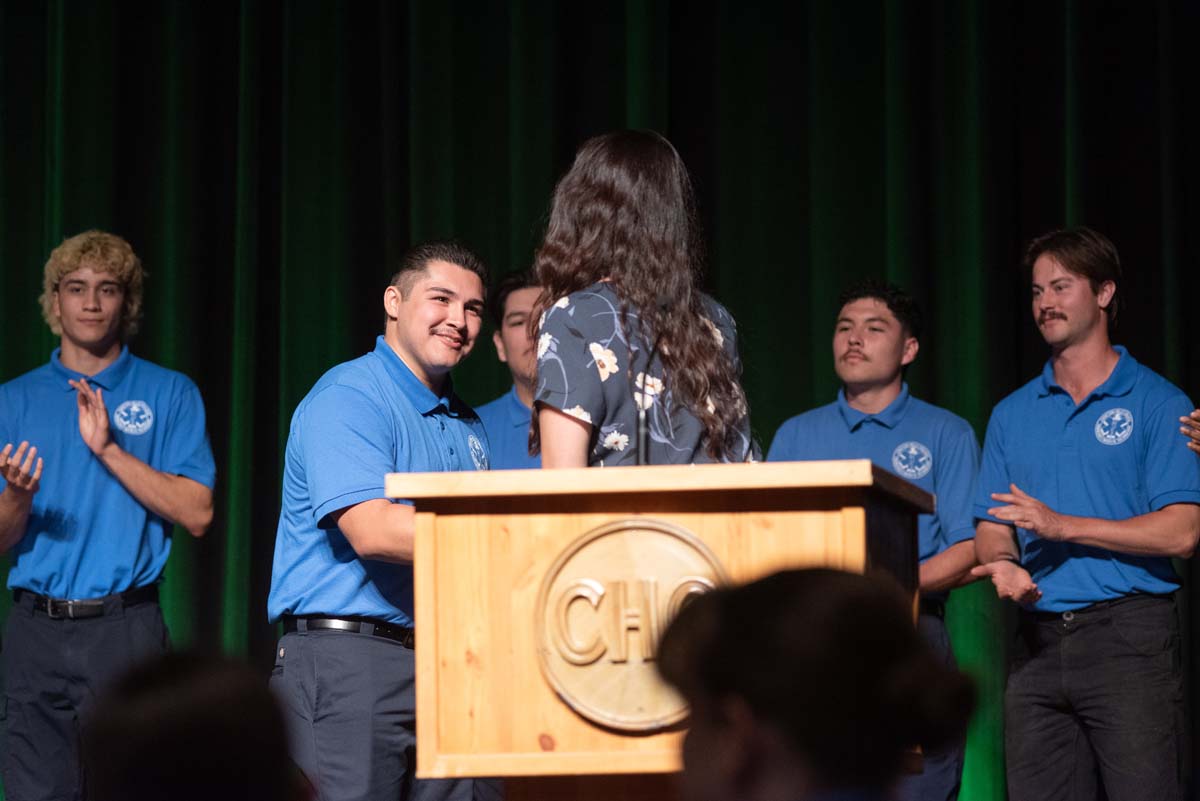 Crafton Hills College celebrate newest EMTS at graduation ceremony.