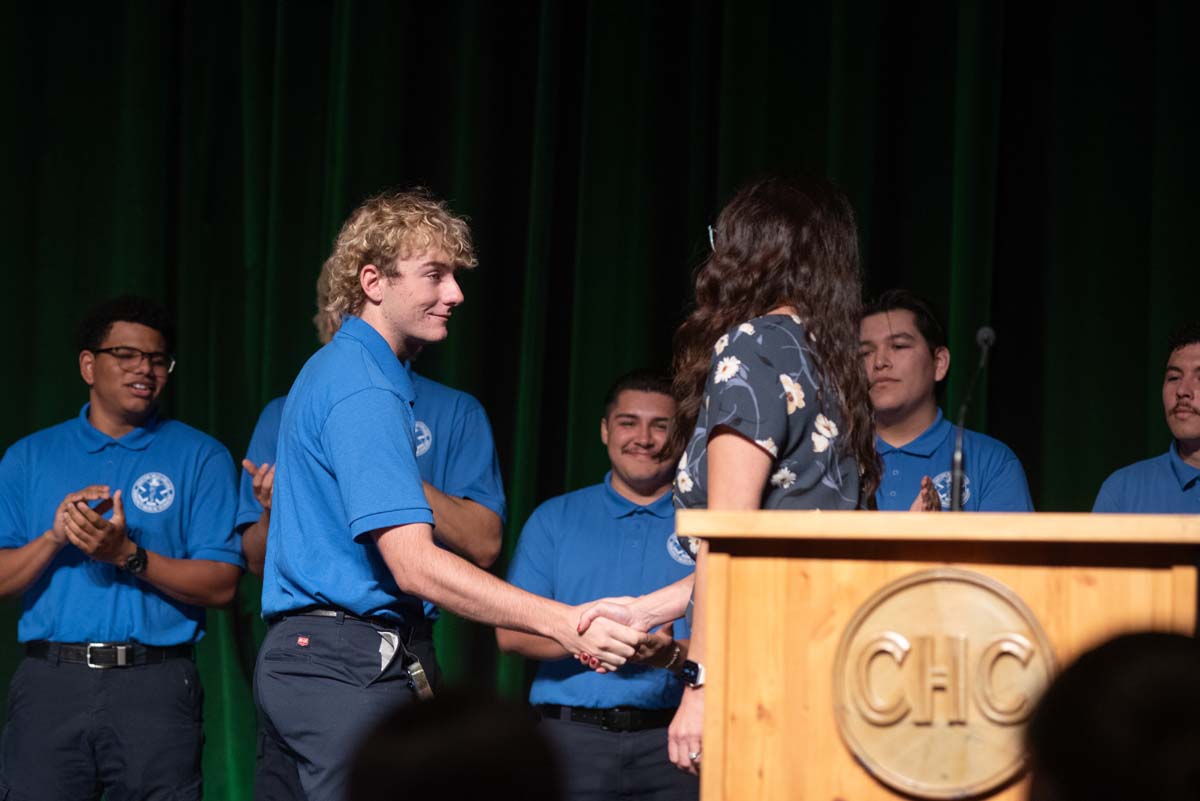 Crafton Hills College celebrate newest EMTS at graduation ceremony.