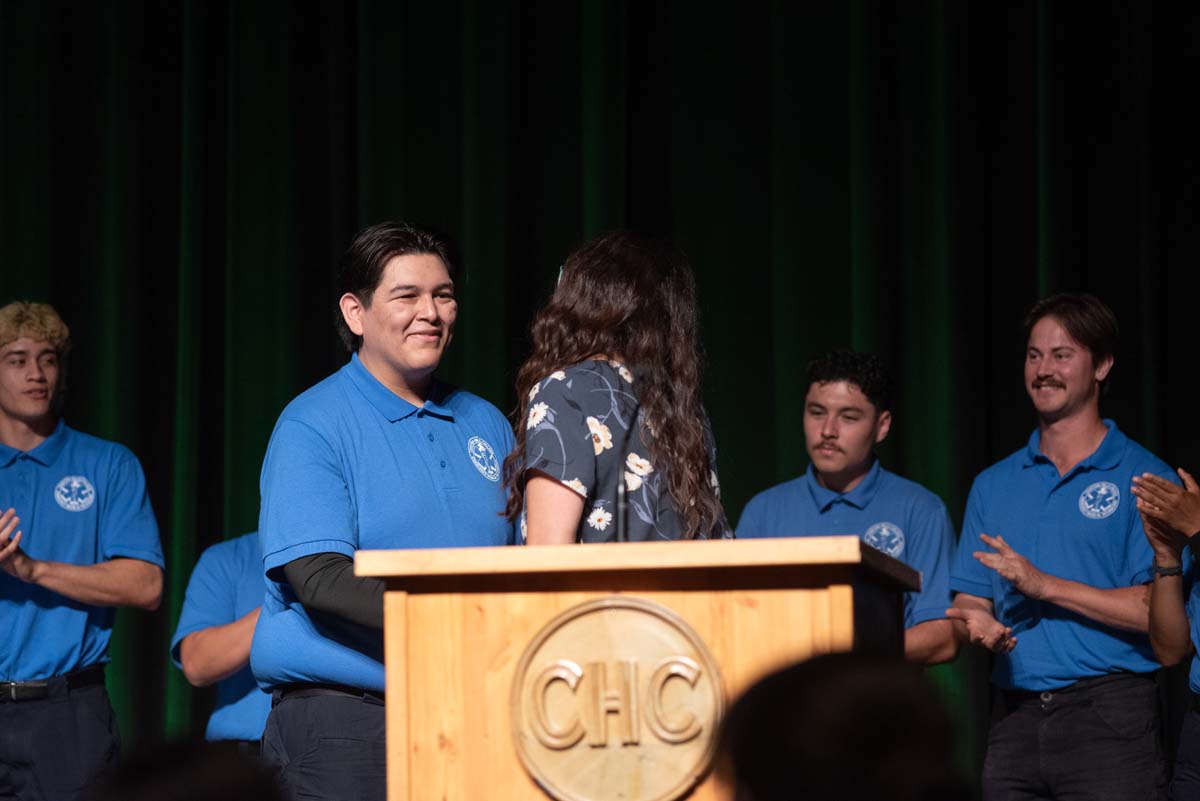 Crafton Hills College celebrate newest EMTS at graduation ceremony.