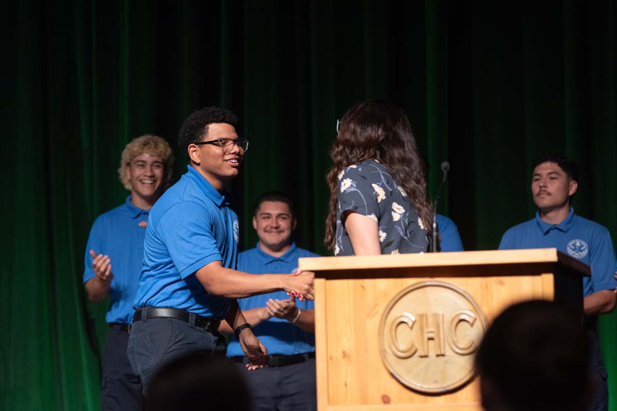 Crafton Hills College celebrate newest EMTS at graduation ceremony.