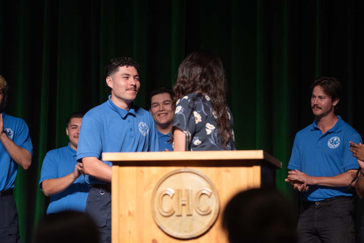 Crafton Hills College celebrate newest EMTS at graduation ceremony.