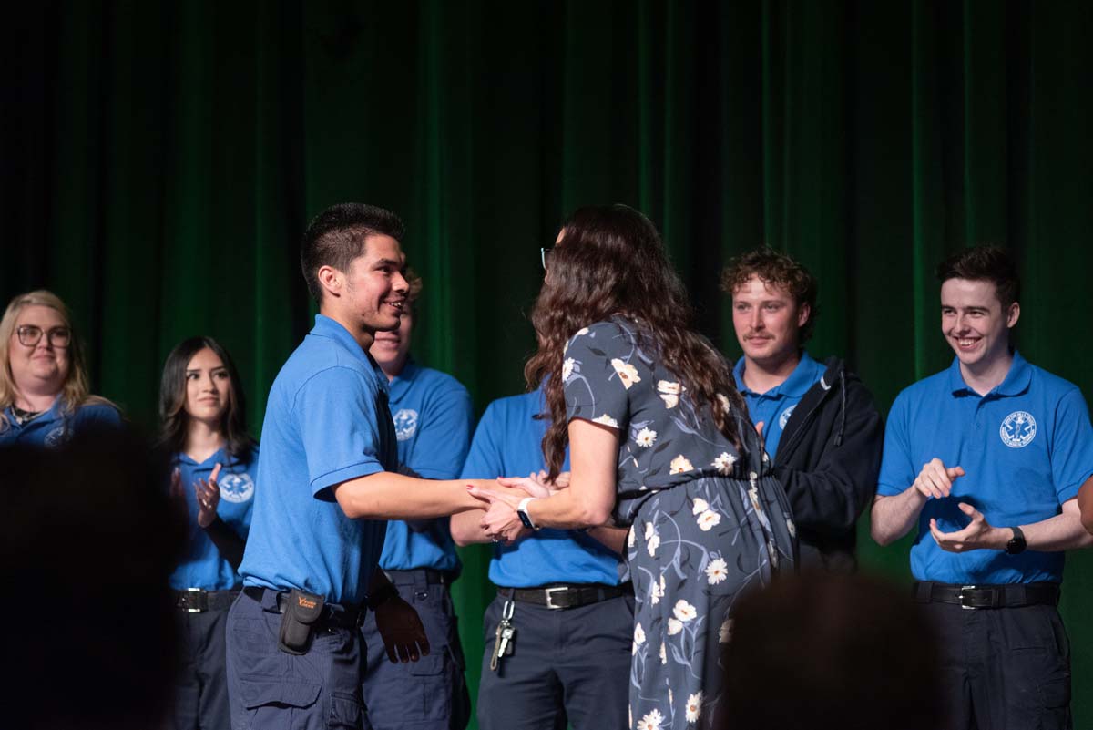 Crafton Hills College celebrate newest EMTS at graduation ceremony.