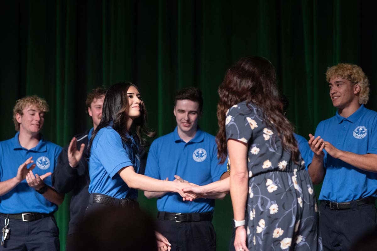 Crafton Hills College celebrate newest EMTS at graduation ceremony.
