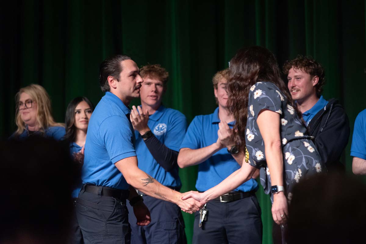 Crafton Hills College celebrate newest EMTS at graduation ceremony.