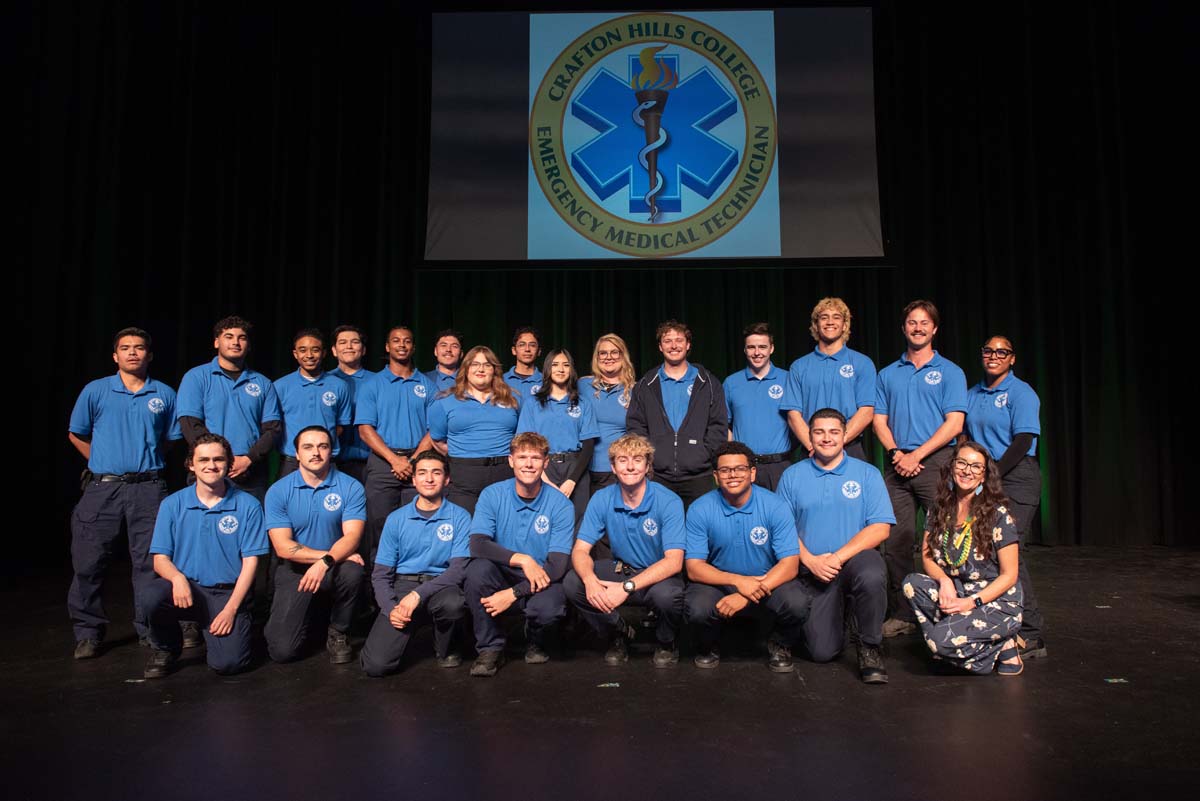 Crafton Hills College celebrate newest EMTS at graduation ceremony.