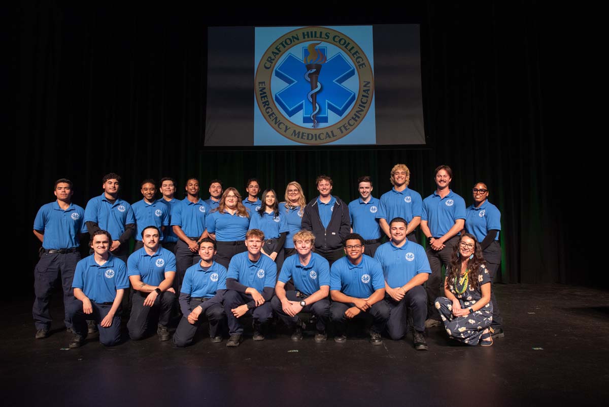 Crafton Hills College celebrate newest EMTS at graduation ceremony.
