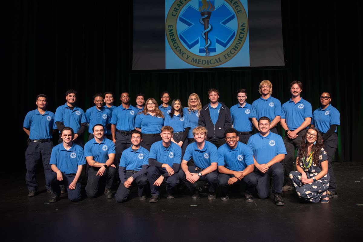 Crafton Hills College celebrate newest EMTS at graduation ceremony.