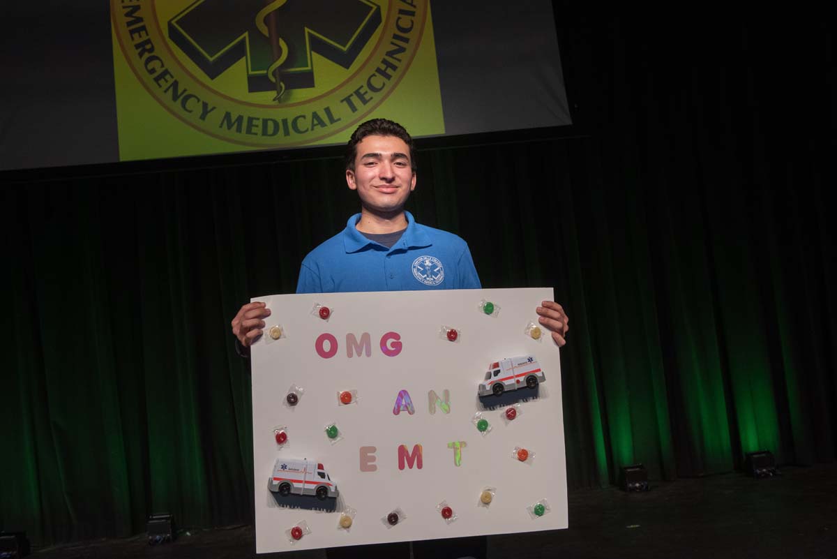 Crafton Hills College celebrate newest EMTS at graduation ceremony.