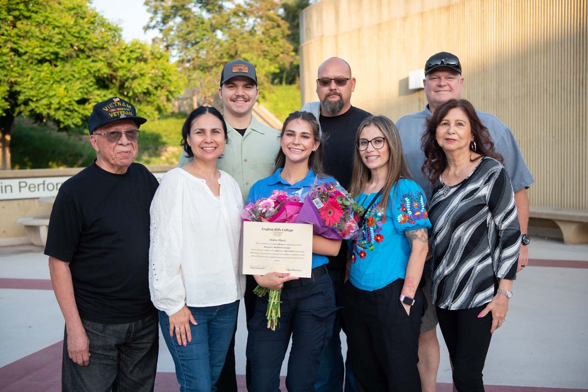 Crafton Hills College celebrate newest EMTS at graduation ceremony.