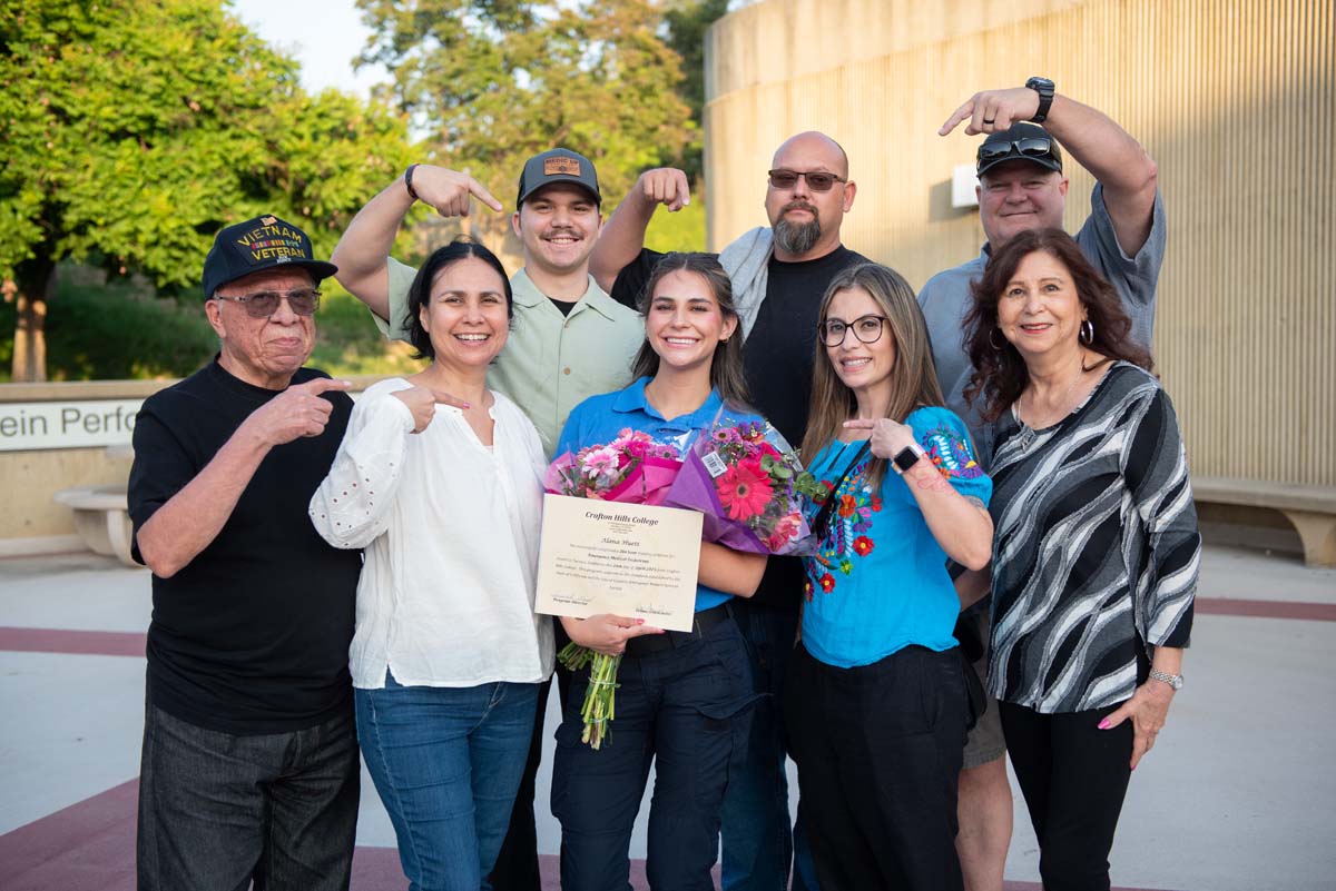 Crafton Hills College celebrate newest EMTS at graduation ceremony.