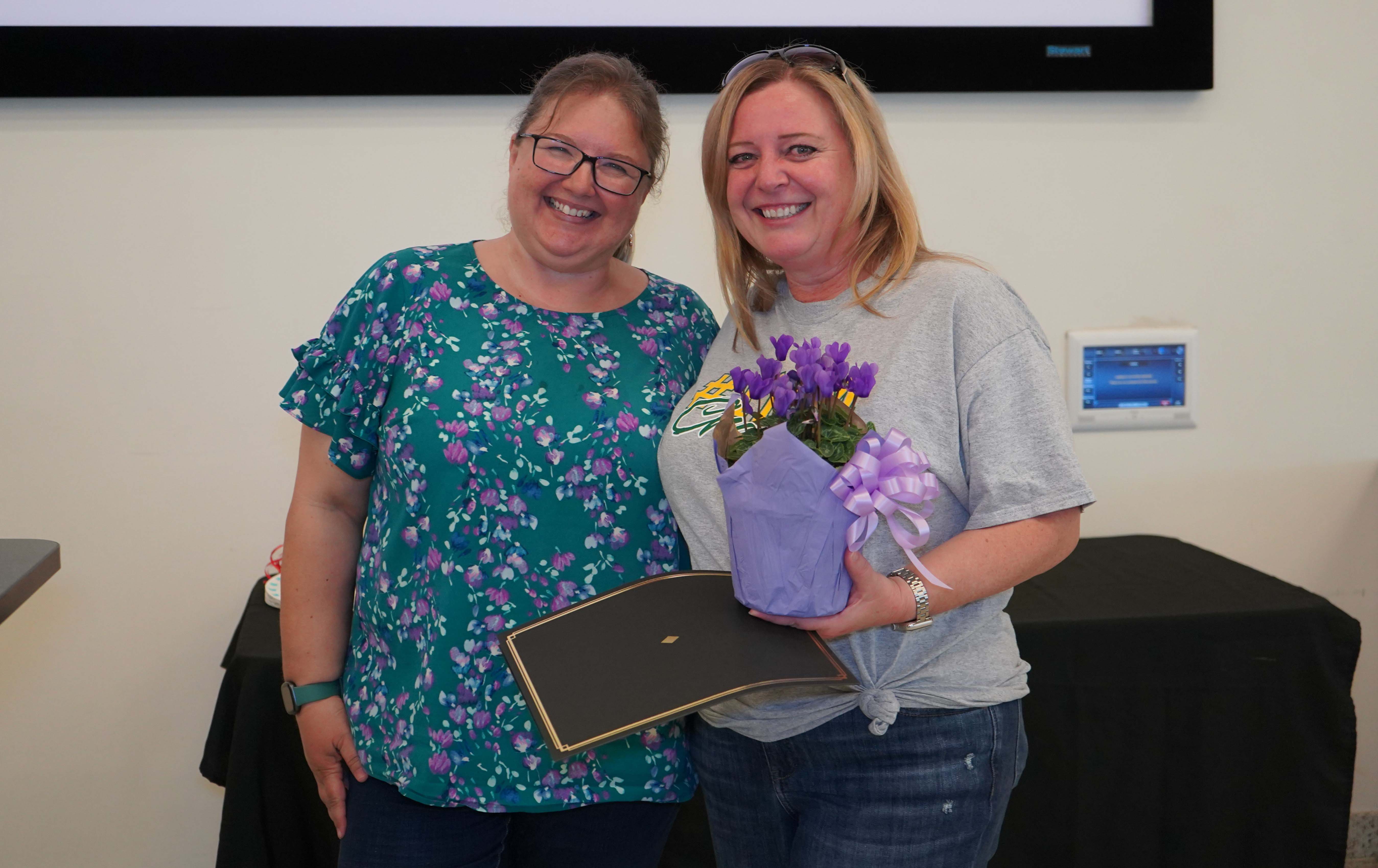 Employess attend a luncheon presented by CHC administrators.