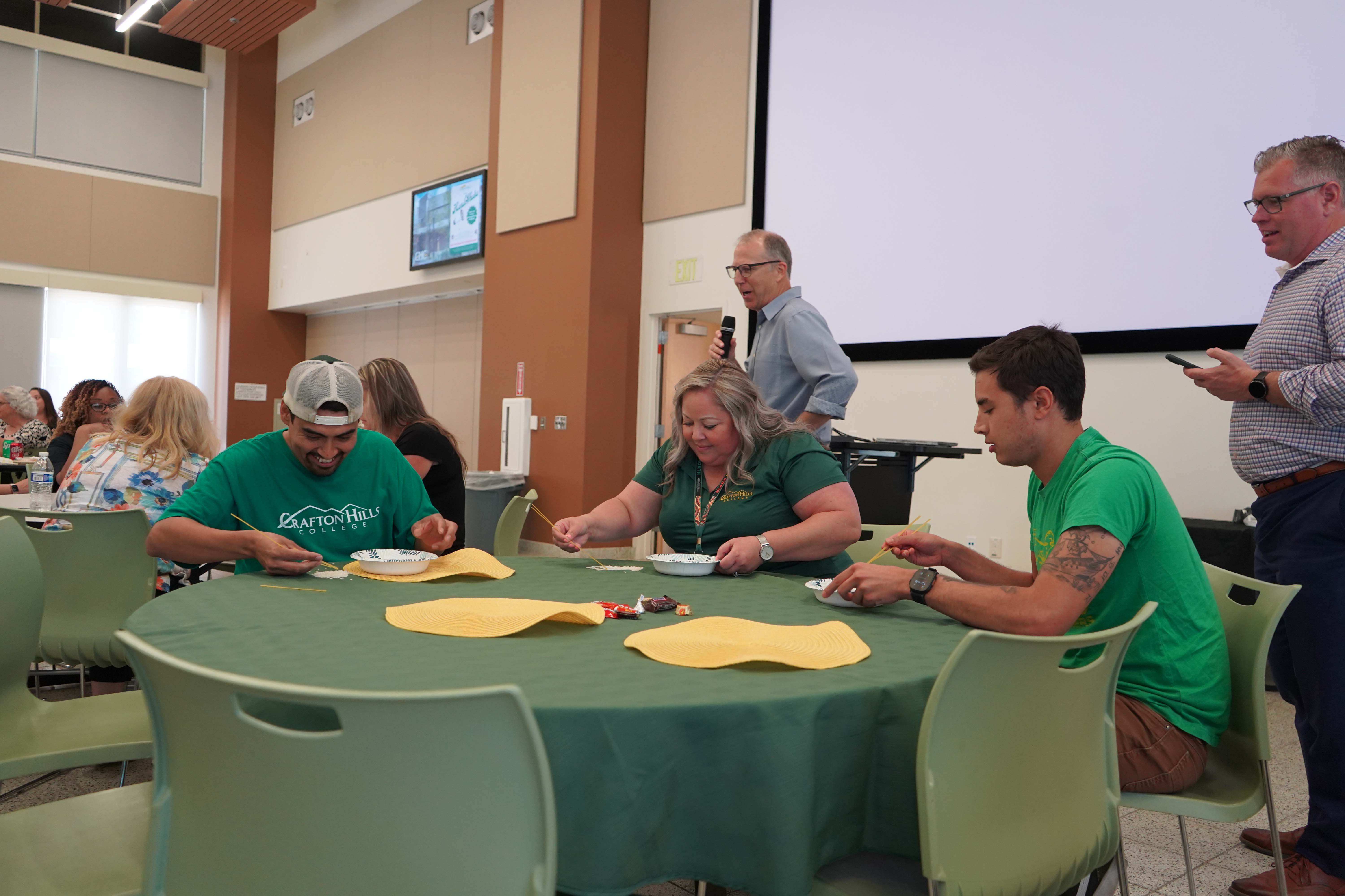 Employess attend a luncheon presented by CHC administrators.