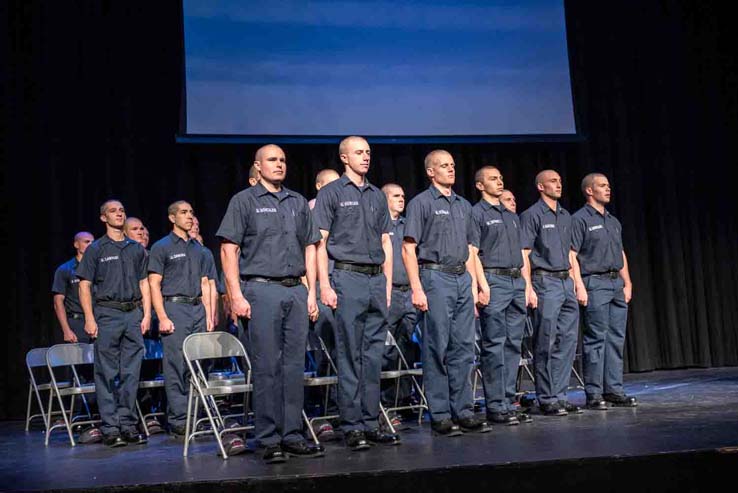 Students at Fire Academy graduation