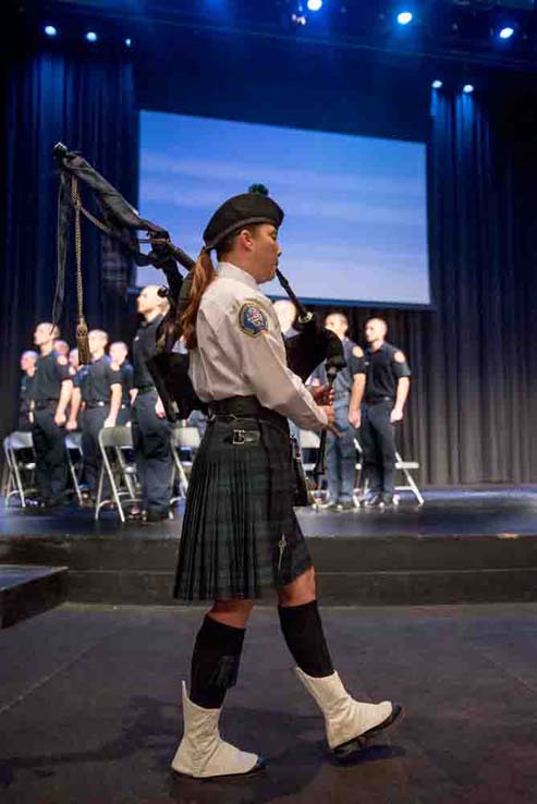 Students at Fire Academy graduation