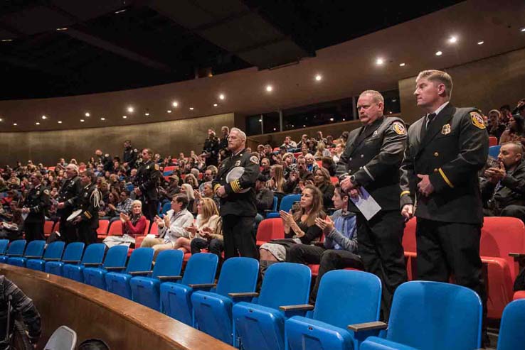 Students at Fire Academy graduation