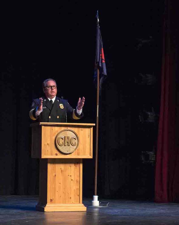 Students at Fire Academy graduation