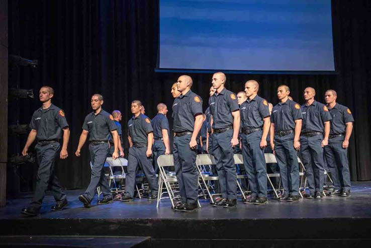 Students at Fire Academy graduation