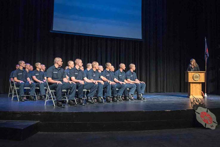 Students at Fire Academy graduation