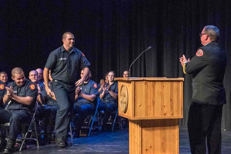 Students at Fire Academy graduation