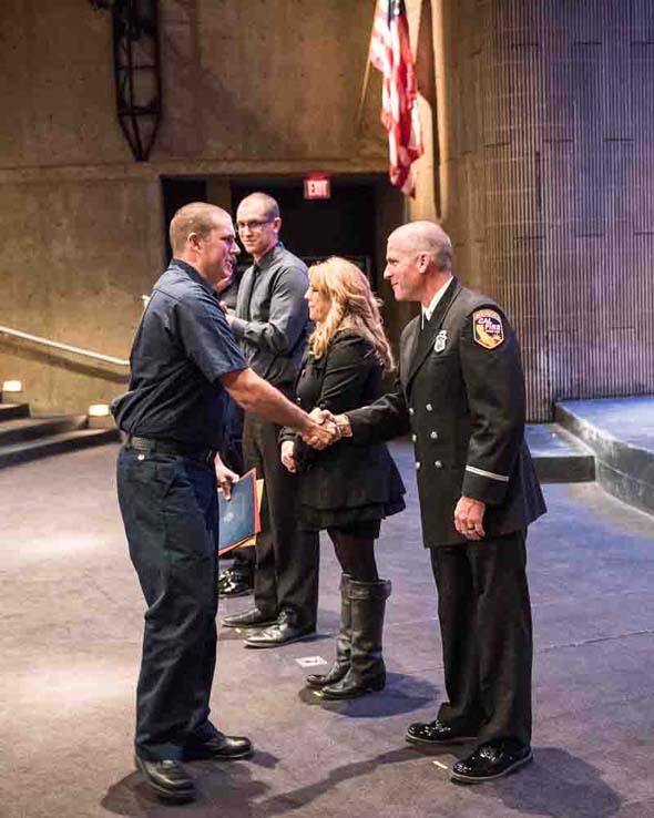 Students at Fire Academy graduation