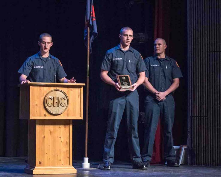 Students at Fire Academy graduation