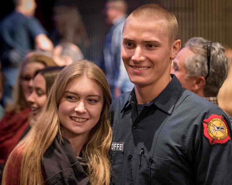 Students at Fire Academy graduation