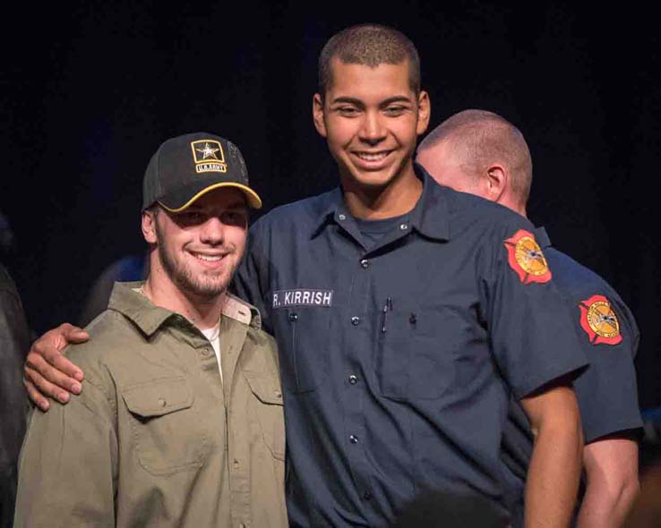 Students at Fire Academy graduation