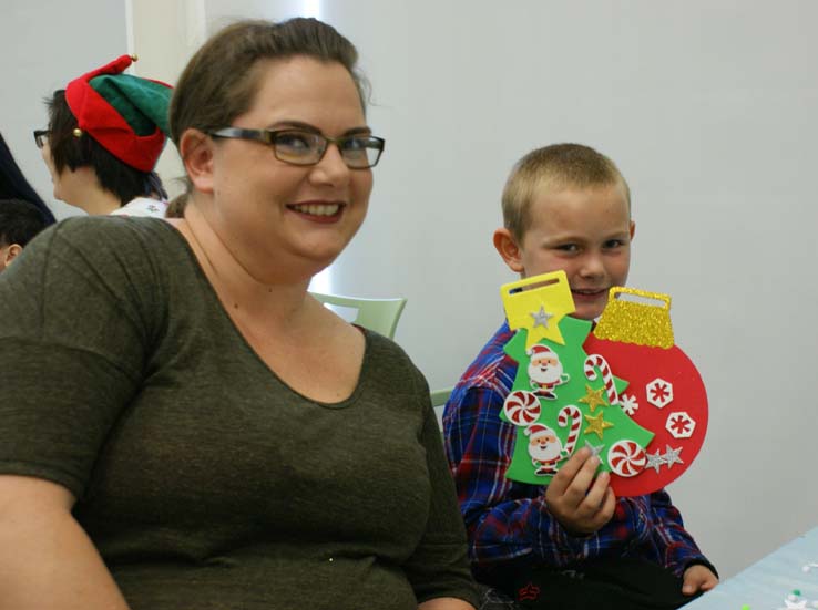 Staff enjoying the holiday party.