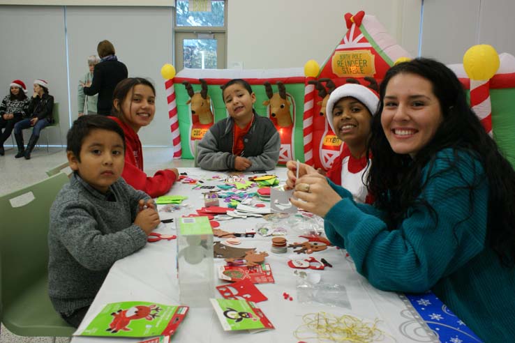 Staff enjoying the holiday party.