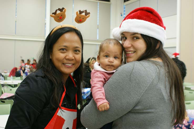 Staff enjoying the holiday party.