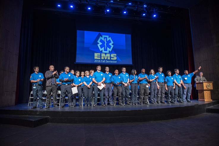 Students at EMT Graduation