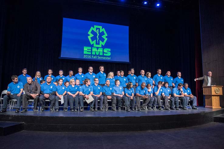 Students at EMT Graduation