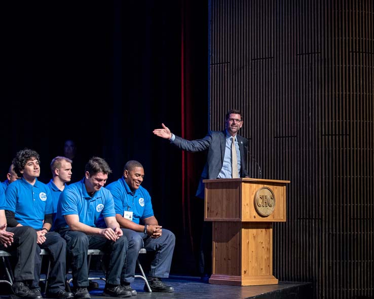 Students at EMT Graduation