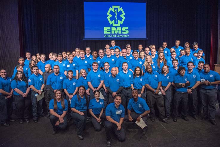 Students at EMT Graduation