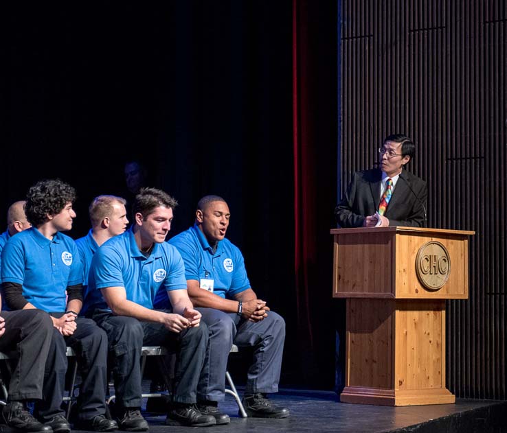 Students at EMT Graduation