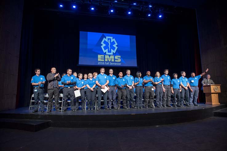 Students at EMT Graduation