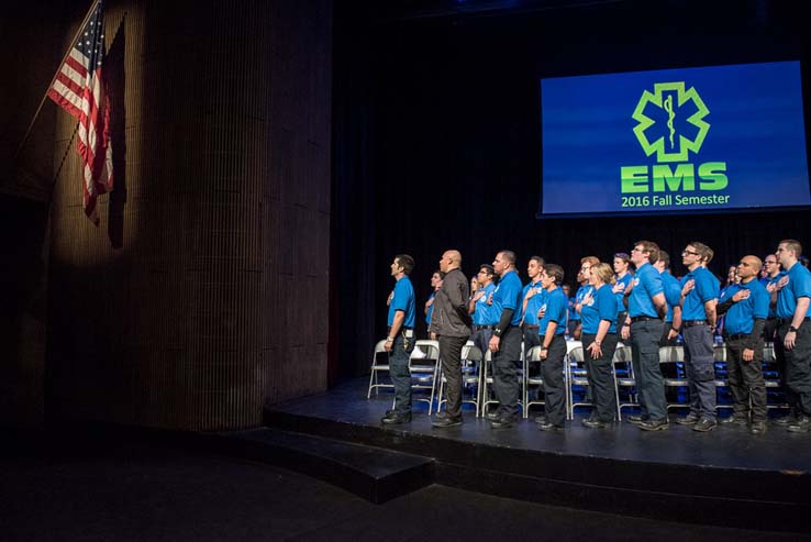 Students at EMT Graduation