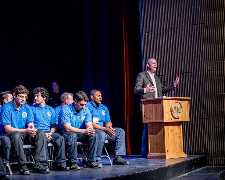 Students at EMT Graduation